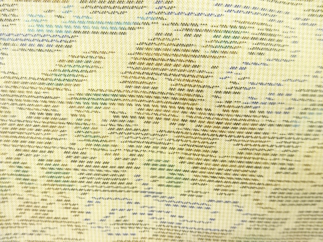 JAPANESE KIMONO / ANTIQUE KIMONO / SILK / OSHIMA TSUMUGI / WOVEN FLOWER